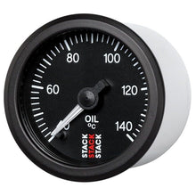 Load image into Gallery viewer, AutoMeter Gauges Autometer Stack 52mm 40-140 Deg C 1/8in NPTF Male Pro Stepper Motor Oil Temp Gauge - Black
