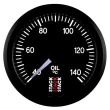 Load image into Gallery viewer, AutoMeter Gauges Autometer Stack 52mm 40-140 Deg C 1/8in NPTF Male Pro Stepper Motor Oil Temp Gauge - Black
