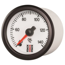 Load image into Gallery viewer, AutoMeter Gauges Autometer Stack 52mm 40-140 Deg C 1/8in NPTF Male Pro Stepper Motor Oil Temp Gauge - White
