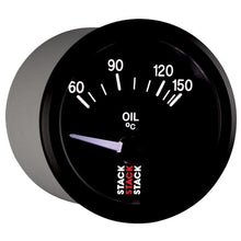 Load image into Gallery viewer, AutoMeter Gauges Autometer Stack 52mm 60-150 Deg C M10 Male Electric Oil Temp Gauge - Black
