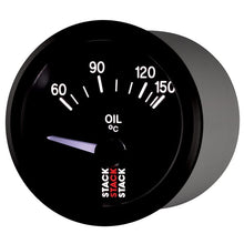 Load image into Gallery viewer, AutoMeter Gauges Autometer Stack 52mm 60-150 Deg C M10 Male Electric Oil Temp Gauge - Black
