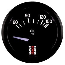 Load image into Gallery viewer, AutoMeter Gauges Autometer Stack 52mm 60-150 Deg C M10 Male Electric Oil Temp Gauge - Black
