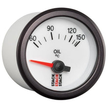 Load image into Gallery viewer, AutoMeter Gauges Autometer Stack 52mm 60-150 Deg C M10 Male Electric Oil Temp Gauge - White
