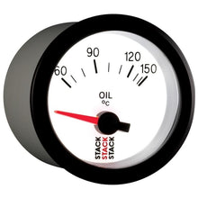 Load image into Gallery viewer, AutoMeter Gauges Autometer Stack 52mm 60-150 Deg C M10 Male Electric Oil Temp Gauge - White

