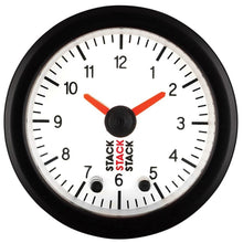 Load image into Gallery viewer, AutoMeter Gauges Autometer Stack Analog Clock Gauge - White

