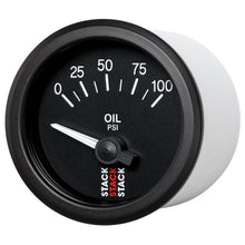 Load image into Gallery viewer, AutoMeter Gauges Autometer Stack Instruments 52mm 0-100 PSI 1/8in NPTF Electronic Oil Pressure Gauge - Black
