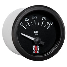 Load image into Gallery viewer, AutoMeter Gauges Autometer Stack Instruments 52mm 0-100 PSI 1/8in NPTF Electronic Oil Pressure Gauge - Black
