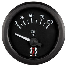 Load image into Gallery viewer, AutoMeter Gauges Autometer Stack Instruments 52mm 0-100 PSI 1/8in NPTF Electronic Oil Pressure Gauge - Black
