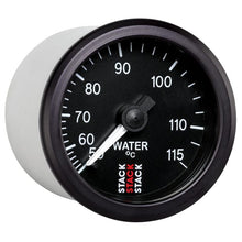 Load image into Gallery viewer, AutoMeter Gauges Autometer Stack Instruments 52mm 50-115 Celsius 3/8 BSPT (M) Mechanical Water Temp Gauge - Black
