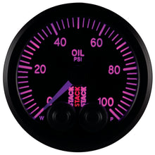 Load image into Gallery viewer, AutoMeter Gauges Autometer Stack Instruments Pro Control 52mm 0-100 PSI Oil Pressure Gauge - Black (1/8in NPTF Male)
