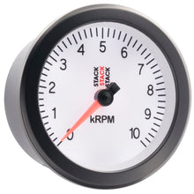 Load image into Gallery viewer, AutoMeter Gauges Autometer Stack Sport 88mm 0-10K RPM Tachometer - White
