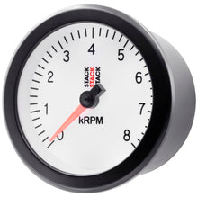 Load image into Gallery viewer, AutoMeter Gauges Autometer Stack Sport 88mm 0-8K RPM Tachometer - White
