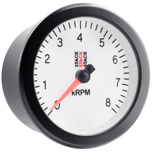 Load image into Gallery viewer, AutoMeter Gauges Autometer Stack Sport 88mm 0-8K RPM Tachometer - White
