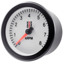 Load image into Gallery viewer, AutoMeter Gauges Autometer Stack Sport 88mm 0-8K RPM Tachometer - White
