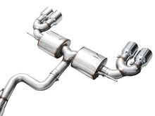 Load image into Gallery viewer, AWE Tuning AWE3015-42658 AWE MK8 Volkswagen Golf R 3in Touring Edition Quad Exhaust - Chrome Silver Tips
