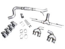 Load image into Gallery viewer, AWE Tuning AWE3020-42658 AWE MK8 Volkswagen Golf R 3in Track Edition Quad Exhaust - Chrome Silver Tips
