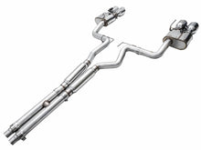 Load image into Gallery viewer, AWE Tuning Exhaust System Kit AWE SwitchPath™ Exhaust for S650 Mustang Dark Horse - Quad Chrome Silver Tips
