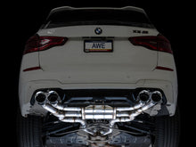 Load image into Gallery viewer, AWE Tuning Exhaust System Kit AWE Tuning AWE SwitchPath Axleback Exhaust for BMW F97 X3M/F98 X4M - Chrome Silver Tips 3025-42301
