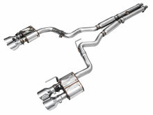 Load image into Gallery viewer, AWE Tuning Exhaust System Kit AWE Tuning AWE SwitchPath™ Exhaust for Ford Mustang S550 Mach1 - Quad Chrome Silver Tip 3025-42551
