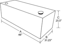 Load image into Gallery viewer, Tradesman Aluminum L-Shape Liquid Storage Tank Combo (48in. / 80 Gallon Capacity) - Brite Truck Boxes &amp; Storage Tradesman   
