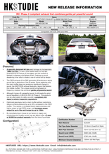 Load image into Gallery viewer, HKSTUDIE EXHAUST for BMW G80/G82 Comp Catback HKS
