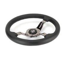Load image into Gallery viewer, NRG Light Weight Gaming Steering Wheel - 350mm 3 Black Chrome Spokes Perforated Leather | ST-010BC-PR

