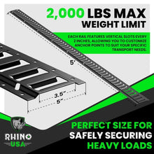 Load image into Gallery viewer, 5Ft E-Track Tie-Down Rails, Black (2 Pack) | TD-ETRAIL5-2PK-BLK
