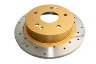 DBA 97-01 Acura Integra Type R Rear Drilled & Slotted Rotor (w/Gold Hat) | DBA489X