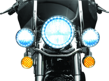 Load image into Gallery viewer, Kuryakyn LED Front Turn Signal Conversion Flat Style Insert Amber Lens Kuryakyn

