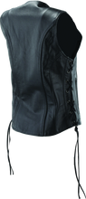 Load image into Gallery viewer, Kuryakyn Leather By River Road Sapphire Leather Vest Black Womens - Small Vests Kuryakyn
