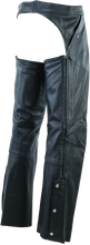 Load image into Gallery viewer, River Road Plains Leather Chaps Black - Large Misc Powersports River Road   
