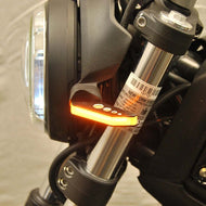 New Rage Cycles 15+ Ducati Scrambler Cafe Racer/Sixty2/Desert Sled Front Turn Signals w/Load EQ | CD62-FB-L