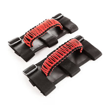 Load image into Gallery viewer, Rugged Ridge Paracord Grab Handles Red/Black Pair Rugged Ridge
