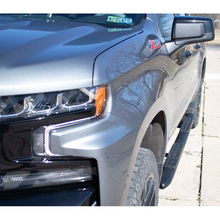 Load image into Gallery viewer, Fishbone Offroad 2019+ Chevrolet Silverado 1500 Double Cab Oval Side Steps - Black Textured Fishbone Offroad
