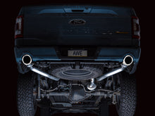 Load image into Gallery viewer, AWE Tuning 2021+ Ford F150 Tremor w/ Bumper Cutouts 0FG Resonated Catback w/ Chrome Silver Tips
