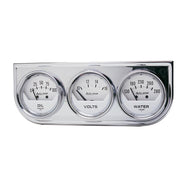 Autometer AutoGage 2in 0-100 PSI Oil Press/ 16 Volt / 130-280 Deg Water Temp - Chrome Bezel | 2325