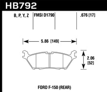 Load image into Gallery viewer, Hawk 15-20 Ford F-150 Rear DTC-60 Brake Pads Hawk Performance
