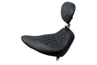 Mustang 84-06 Harley Standard Rear Tire Wide Tripper Solo Seat w/DBR Diamond Stitch - Black Misc Powersports Mustang Motorcycle   