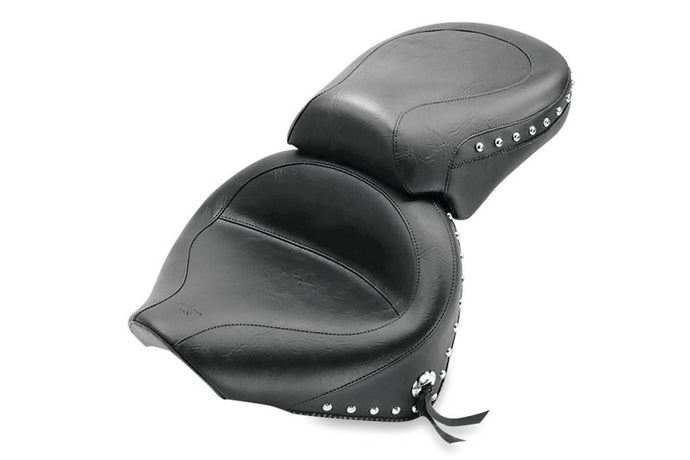 Mustang 00-11 Yamaha V-Star 1100 Classic,02-11 V-Star 1100 Silverado 2PC Seat w/Studs - Black Misc Powersports Mustang Motorcycle   