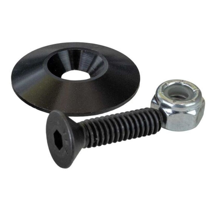 Moroso 1.25in Taper Washer - Black Anodized (10 Pack w/Hardware) Moroso