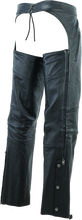 Load image into Gallery viewer, Kuryakyn Leather By River Road Longhaul Leather Chaps Black - Large Pants Kuryakyn
