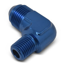 Load image into Gallery viewer, Russell Performance -6 AN to 1/4in NPT 90 Degree Flare to Pipe Adapter (Blue) Russell
