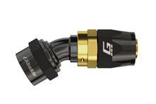 Load image into Gallery viewer, GReddy AN16 90 Degree Swivel Hose End - Black/Gold Anodized | 12801690
