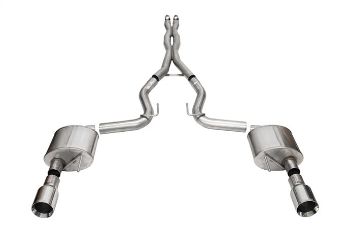 Corsa 2024 Ford Mustang GT Xtreme CatBack Exhaust Sys 3.0in Dual Rear Exit w/4.5in StraightCut Tips Catback CORSA Performance   