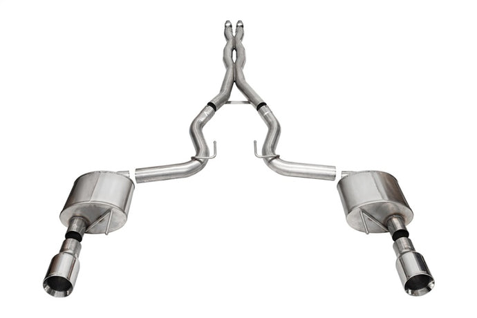 Corsa 2024 Ford Mustang GT Xtreme CatBack Exhaust Sys 3.0in Dual Rear Exit w/4.5in Straight Cut Tips Catback CORSA Performance   