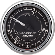 Load image into Gallery viewer, AutoMeter Chrono 2-1/16in VAC/Boost 30in HG/30PSI Mechanical Gauge - Chrome | 9703
