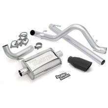 Load image into Gallery viewer, Banks Power GBE51321-B Banks Power 07-11 Jeep 3.8L Wrangler - 2dr Monster Exhaust System - SS Single Exhaust w/ Black Tip
