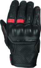 Load image into Gallery viewer, Speed and Strength Twist of Fate Leather Gloves Black/Red - Small Speed and Strength
