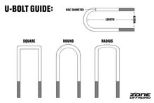 Load image into Gallery viewer, Zone Offroad 5/8 x 4 x 16 Round U Bolt | UBT4241
