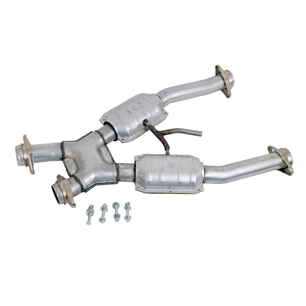 BBK Performance Parts BGRW_1672 BBK Performance Parts 1672 1994-1995 MUSTANG GT 2.5 SHORT MID X PIPE W/CATALYTIC CONVERTERS
